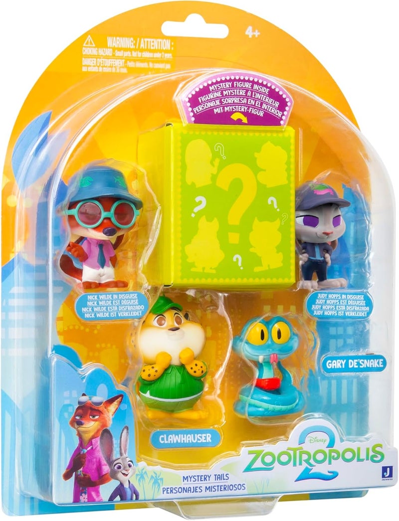 Disney Zootropolis 2 Figure 5-Pack with Mystery Figure, Zootopia 2 Movie, Collectibles, Mystery Tails Figurines, Gift, Kids Toys, 4 Years+ - Image 3
